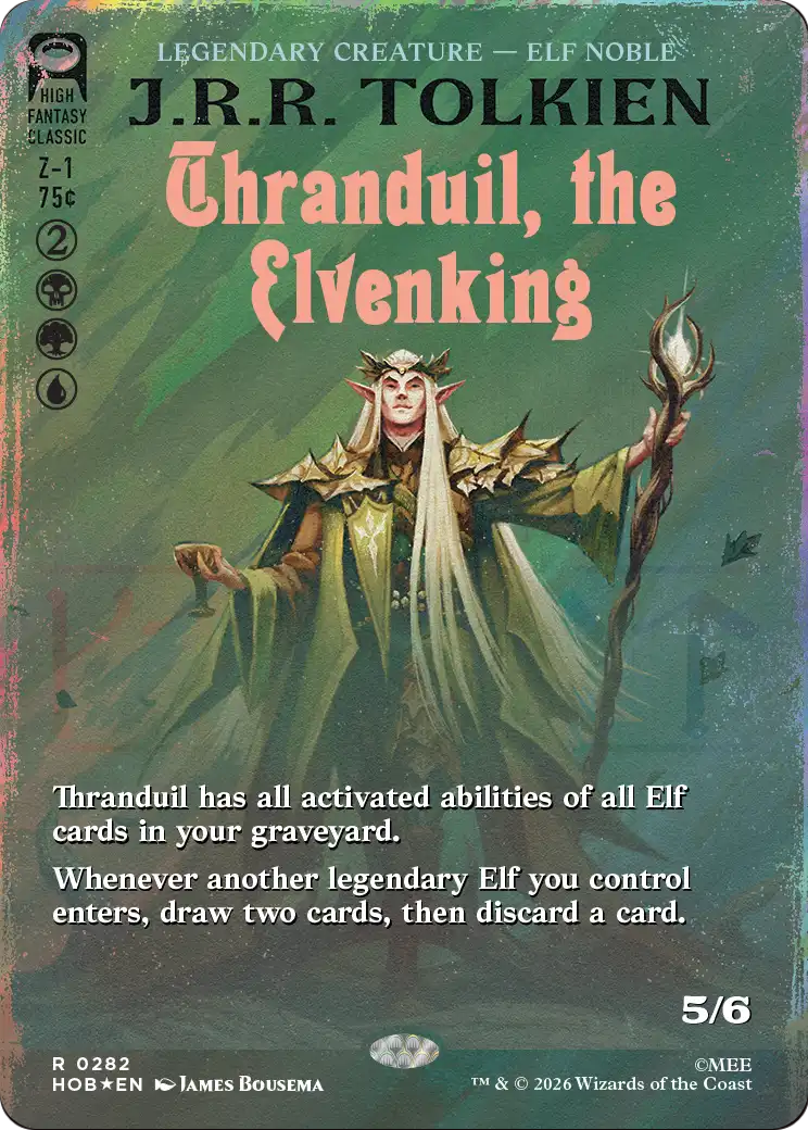 Thranduil, the Elvenking (Borderless) (Surge Foil) [The Hobbit] | Jomio and Rueliete's Cards and Comics