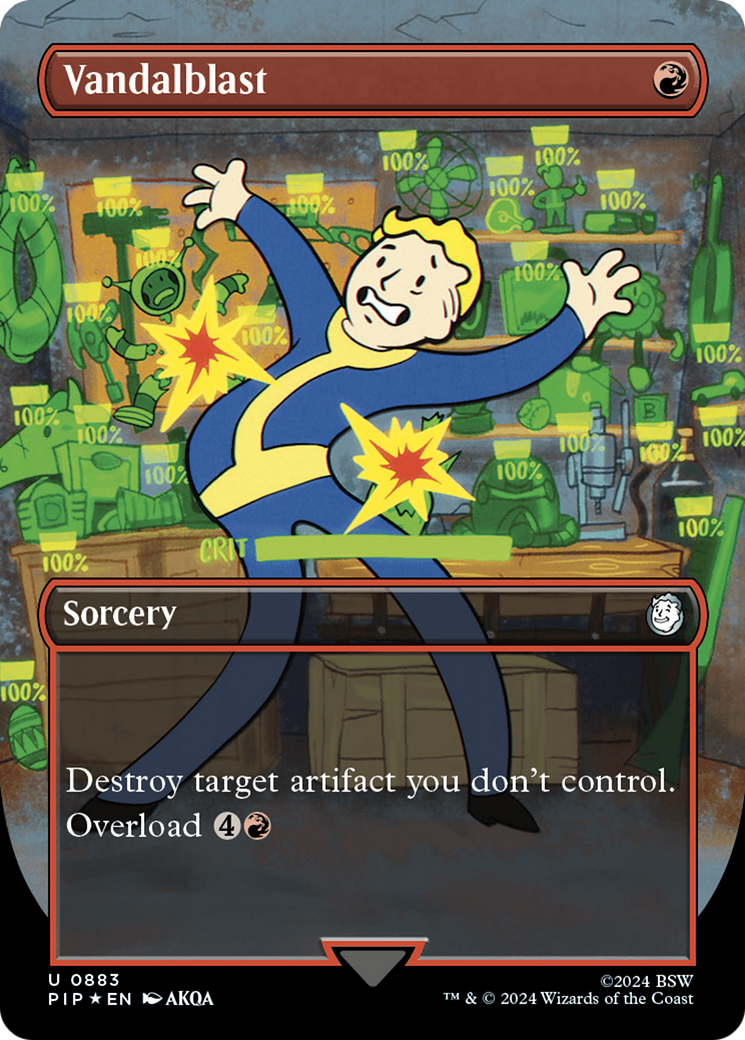 Vandalblast (Borderless) (Surge Foil) [Fallout] | Jomio and Rueliete's Cards and Comics