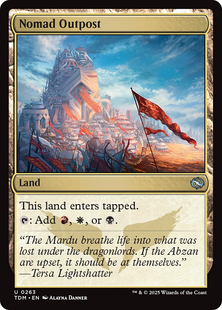 Nomad Outpost [Tarkir: Dragonstorm] | Jomio and Rueliete's Cards and Comics