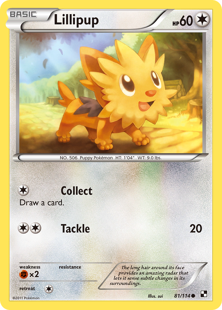 Lillipup (81/114) [Black & White: Base Set] | Jomio and Rueliete's Cards and Comics