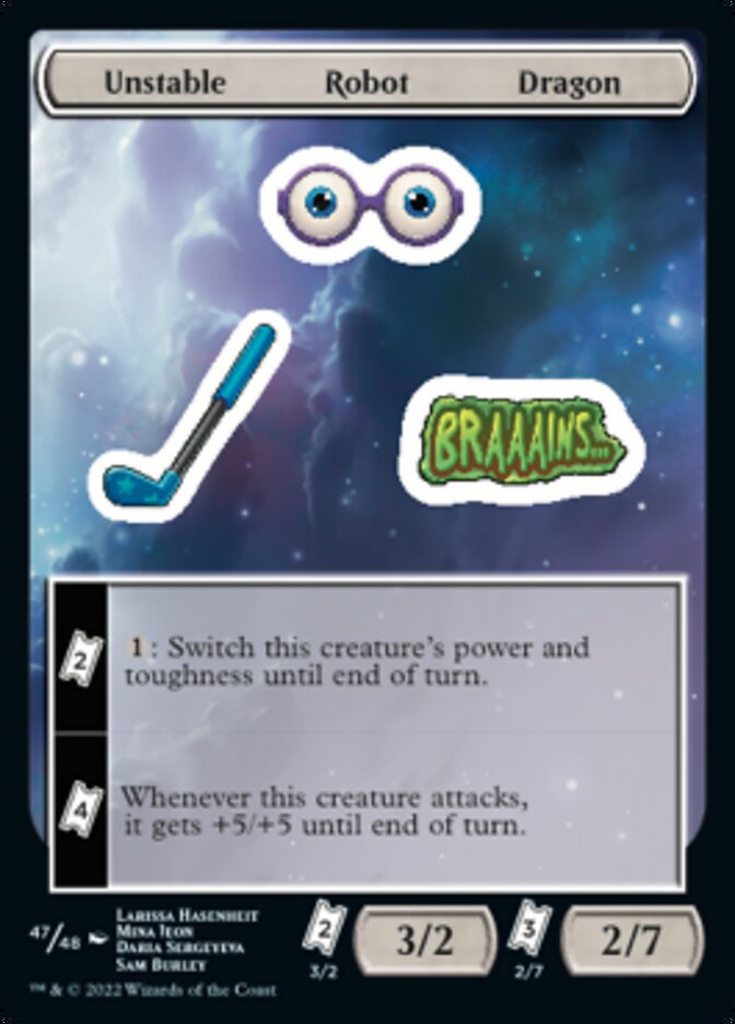 Unstable Robot Dragon [Unfinity Stickers] | Jomio and Rueliete's Cards and Comics