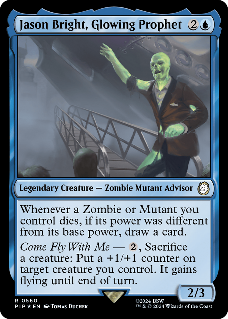 Jason Bright, Glowing Prophet (Surge Foil) [Fallout] | Jomio and Rueliete's Cards and Comics