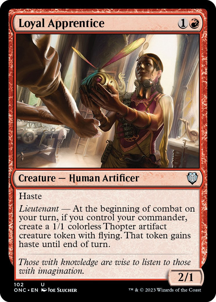 Loyal Apprentice [Phyrexia: All Will Be One Commander] | Jomio and Rueliete's Cards and Comics