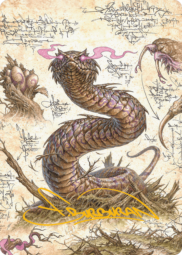 Rottenmouth Viper Art Card (Gold-Stamped Signature) [Bloomburrow Art Series] | Jomio and Rueliete's Cards and Comics