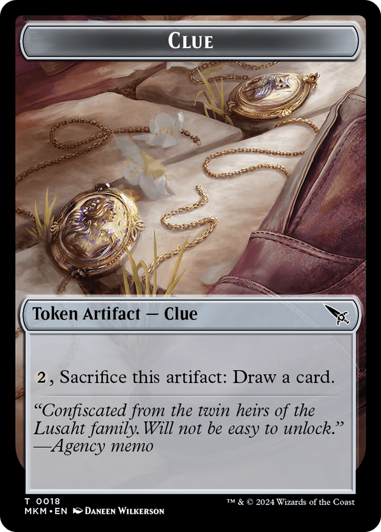 Thopter (0020) // Clue (0018) Double-Sided Token [Murders at Karlov Manor Tokens] | Jomio and Rueliete's Cards and Comics