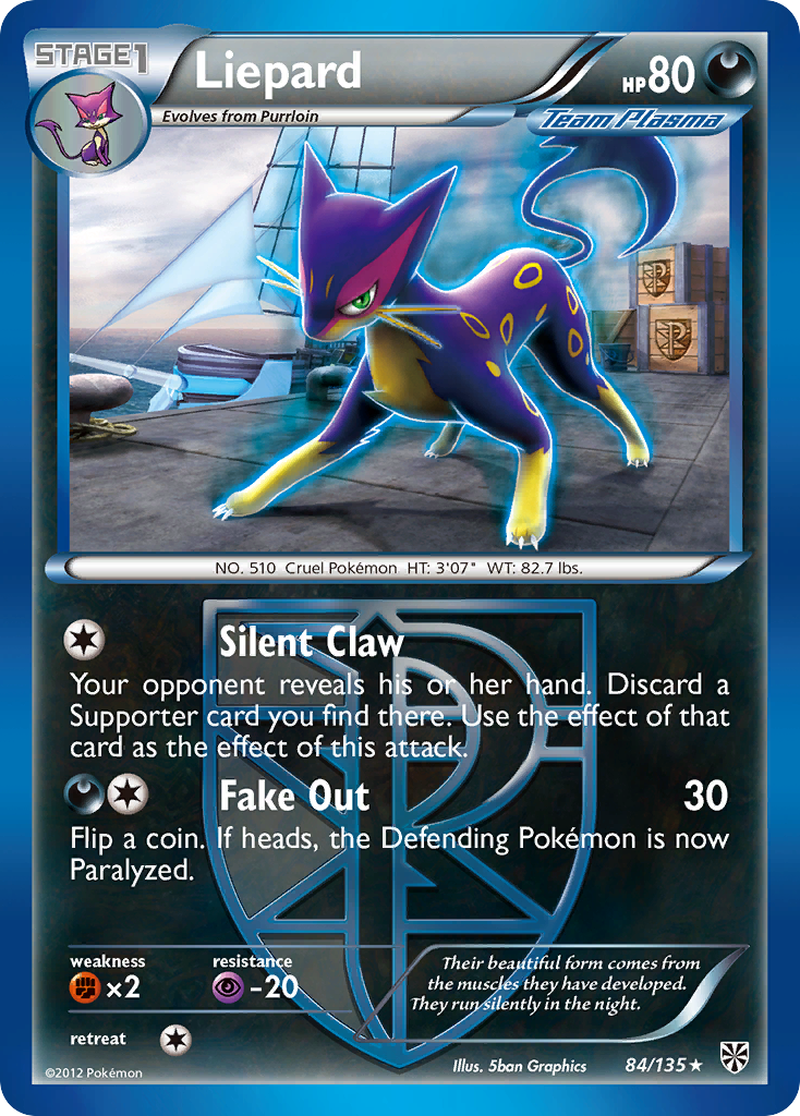 Liepard (84/135) [Black & White: Plasma Storm] | Jomio and Rueliete's Cards and Comics