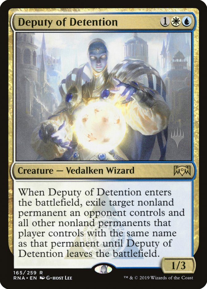 Deputy of Detention (Promo Pack) [Ravnica Allegiance Promos] | Jomio and Rueliete's Cards and Comics