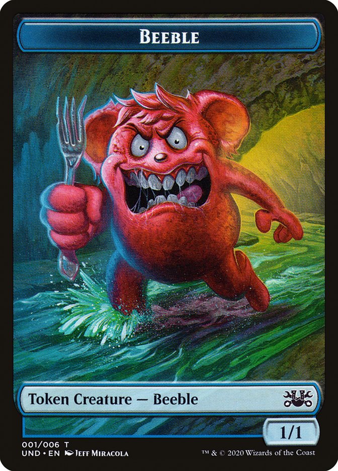 Beeble // Dragon Double-Sided Token [Unsanctioned Tokens] | Jomio and Rueliete's Cards and Comics