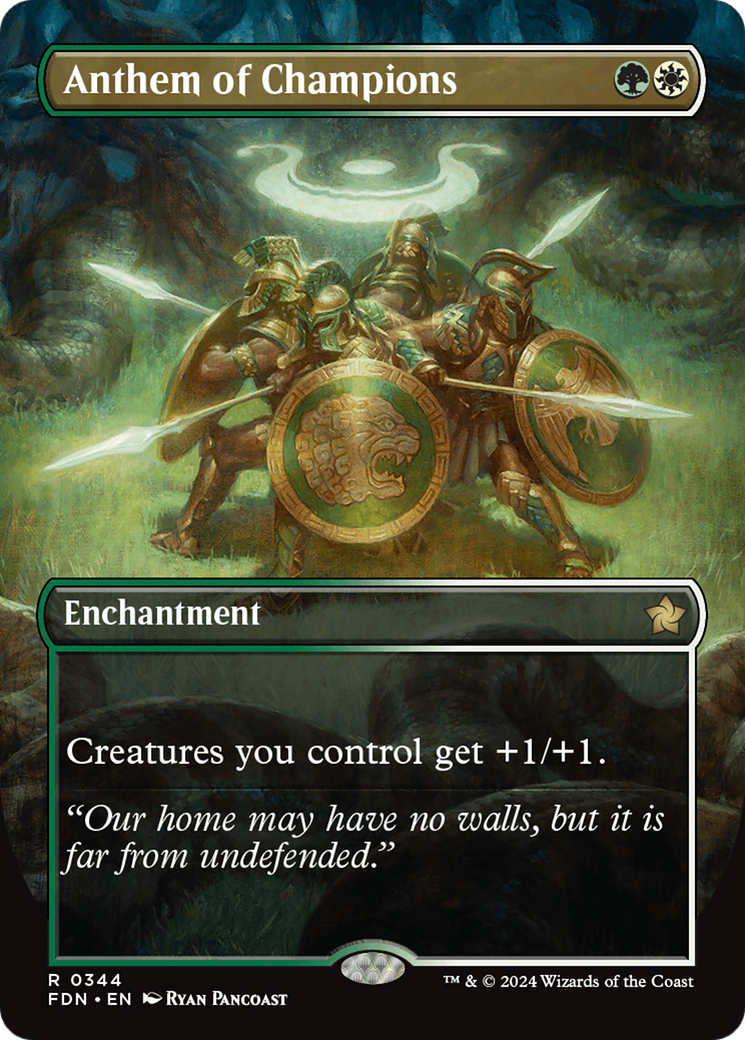 Anthem of Champions (Borderless) [Foundations] | Jomio and Rueliete's Cards and Comics