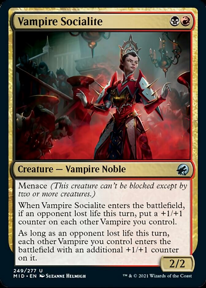 Vampire Socialite [Innistrad: Midnight Hunt] | Jomio and Rueliete's Cards and Comics