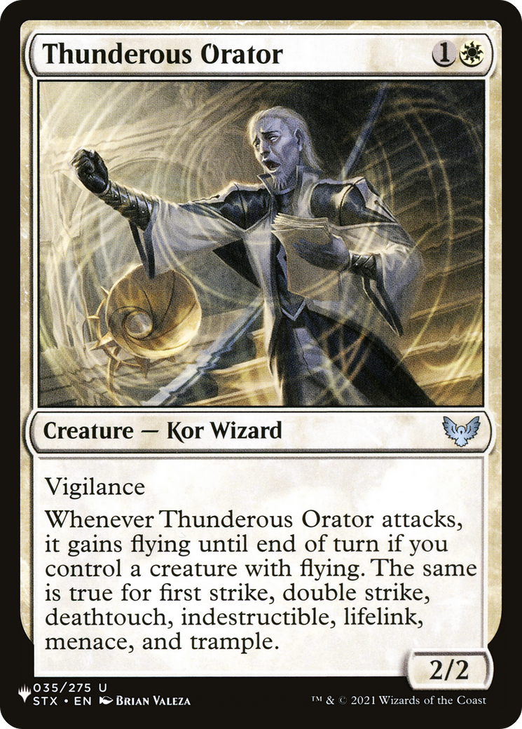 Thunderous Orator [The List] | Jomio and Rueliete's Cards and Comics