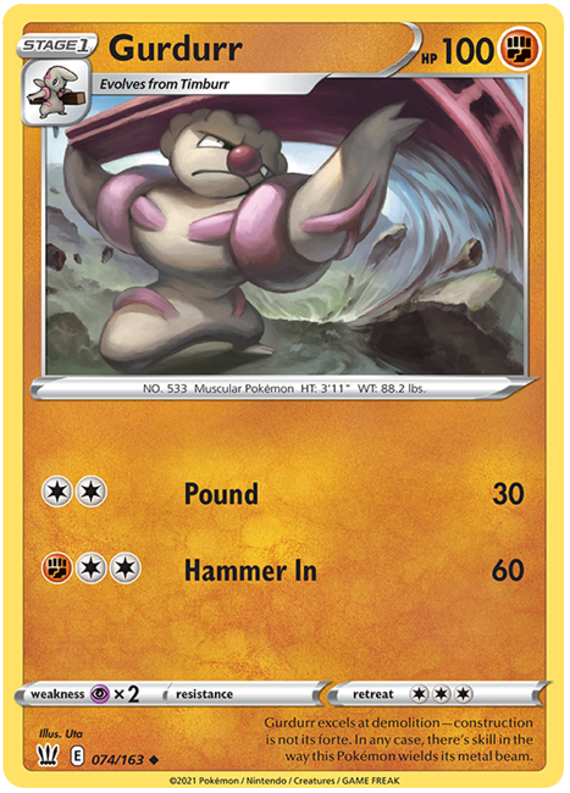 Gurdurr (074/163) [Sword & Shield: Battle Styles] | Jomio and Rueliete's Cards and Comics