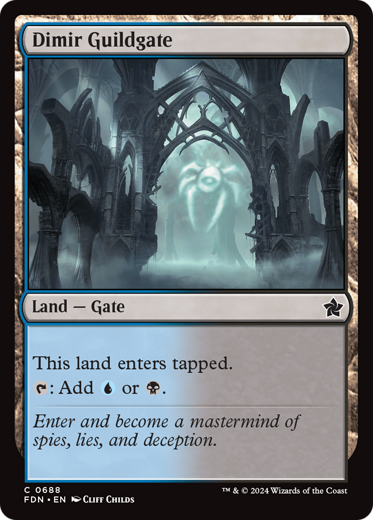 Dimir Guildgate [Foundations] | Jomio and Rueliete's Cards and Comics