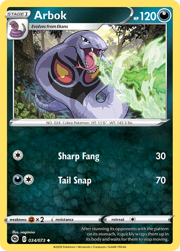 Arbok (034/073) [Sword & Shield: Champion's Path] | Jomio and Rueliete's Cards and Comics