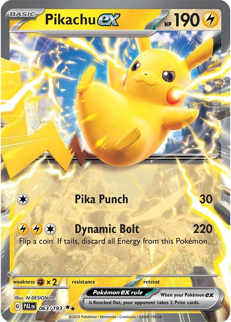 Pikachu ex (063/193) [Scarlet & Violet: Paldea Evolved] | Jomio and Rueliete's Cards and Comics