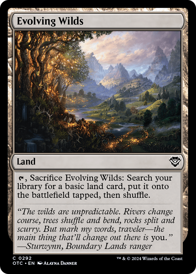 Evolving Wilds [Outlaws of Thunder Junction Commander] | Jomio and Rueliete's Cards and Comics