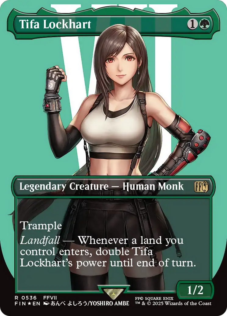 Tifa Lockhart (Borderless) (Surge Foil) [FINAL FANTASY] | Jomio and Rueliete's Cards and Comics