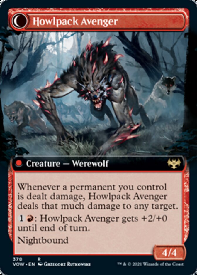 Ill-Tempered Loner // Howlpack Avenger (Extended Art) [Innistrad: Crimson Vow] | Jomio and Rueliete's Cards and Comics