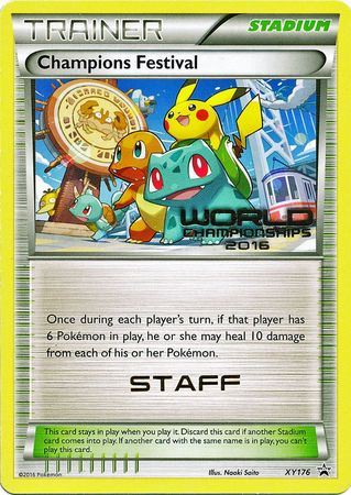 Champions Festival 2016 Staff (XY176) [XY: Black Star Promos] | Jomio and Rueliete's Cards and Comics