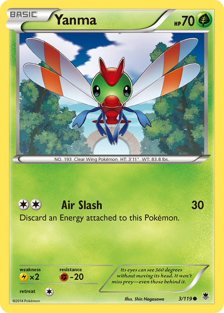 Yanma (3/119) [XY: Phantom Forces] | Jomio and Rueliete's Cards and Comics