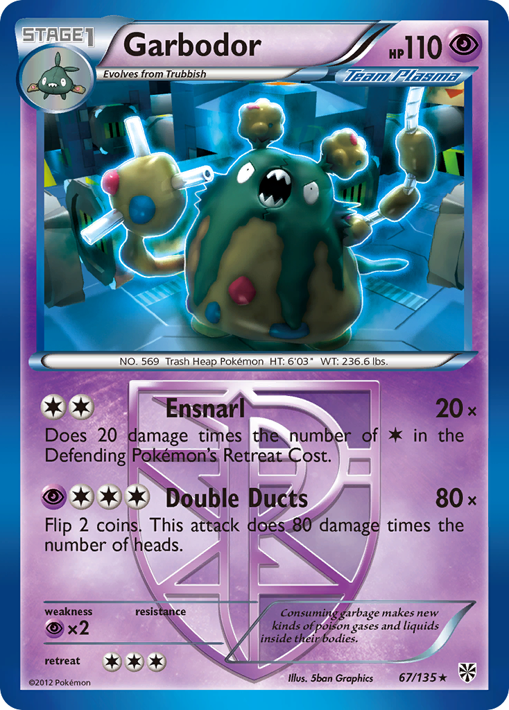Garbodor (67/135) [Black & White: Plasma Storm] | Jomio and Rueliete's Cards and Comics
