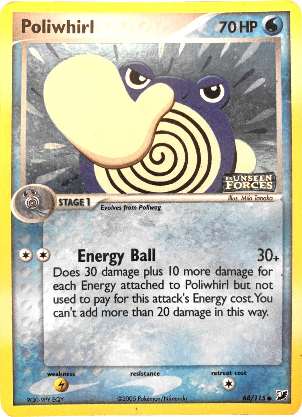 Poliwhirl (68/115) (Stamped) [EX: Unseen Forces] | Jomio and Rueliete's Cards and Comics