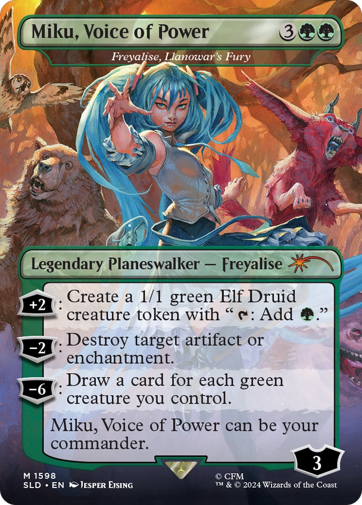 Miku, Voice of Power - Freyalise, Llanowar's Fury [Secret Lair Drop Series] | Jomio and Rueliete's Cards and Comics