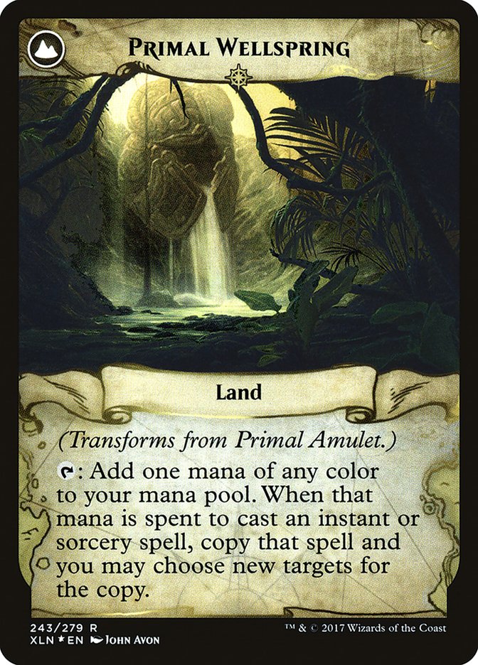 Primal Amulet // Primal Wellspring [Ixalan Prerelease Promos] | Jomio and Rueliete's Cards and Comics