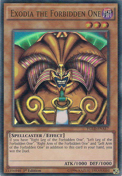 Exodia the Forbidden One [YGLD-ENA17] Ultra Rare | Jomio and Rueliete's Cards and Comics