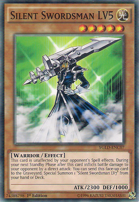 Silent Swordsman LV5 [YGLD-ENC07] Common | Jomio and Rueliete's Cards and Comics