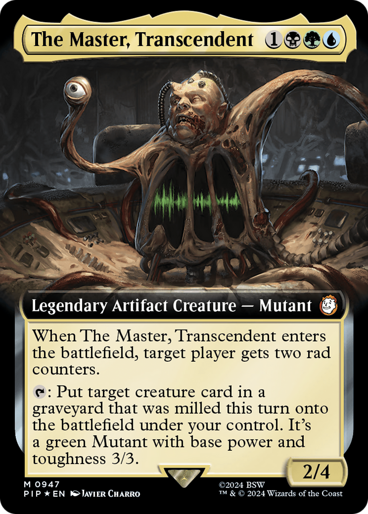 The Master, Transcendent (Extended Art) (Surge Foil) [Fallout] | Jomio and Rueliete's Cards and Comics