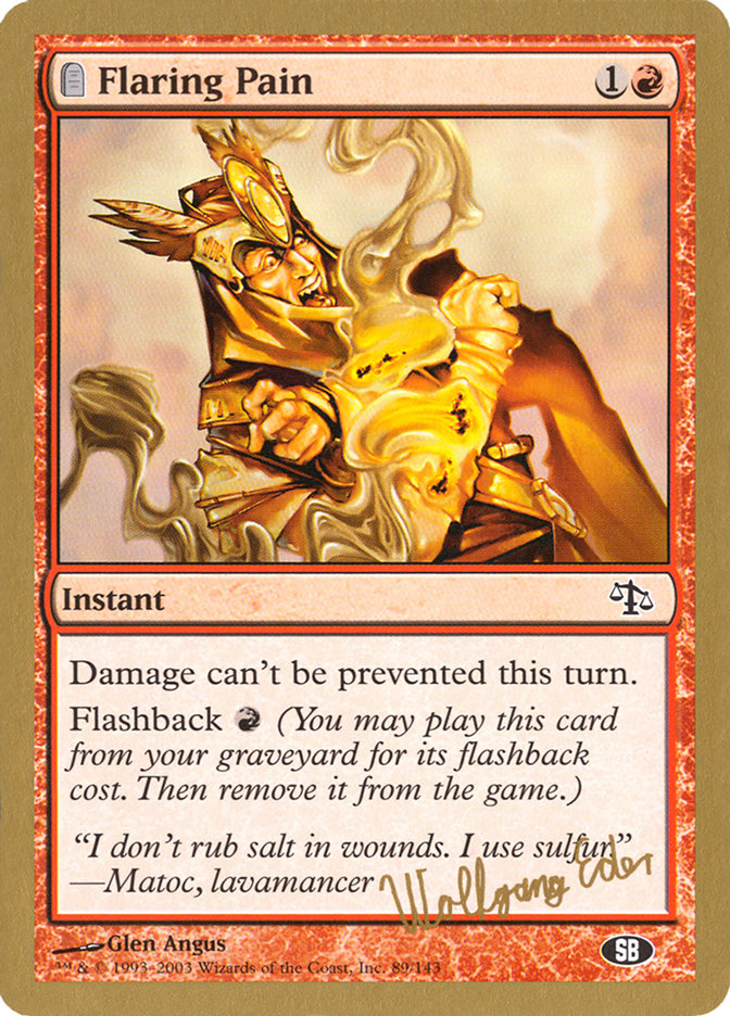 Flaring Pain (Wolfgang Eder) (SB) [World Championship Decks 2003] | Jomio and Rueliete's Cards and Comics