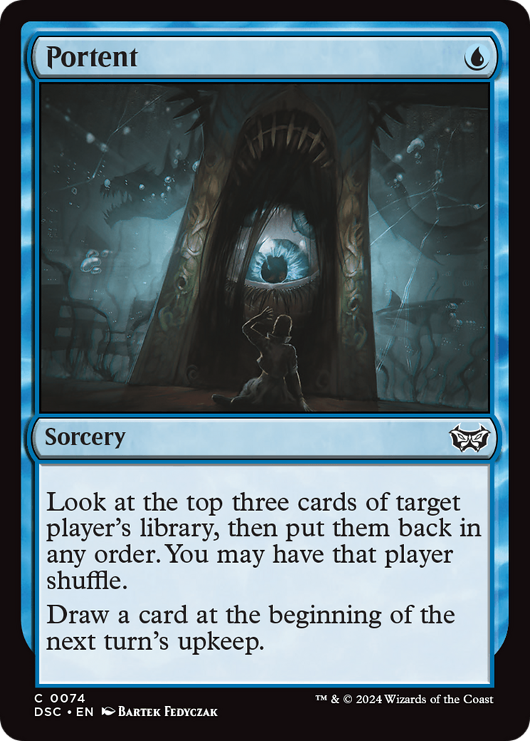 Portent [Duskmourn: House of Horror Commander] | Jomio and Rueliete's Cards and Comics