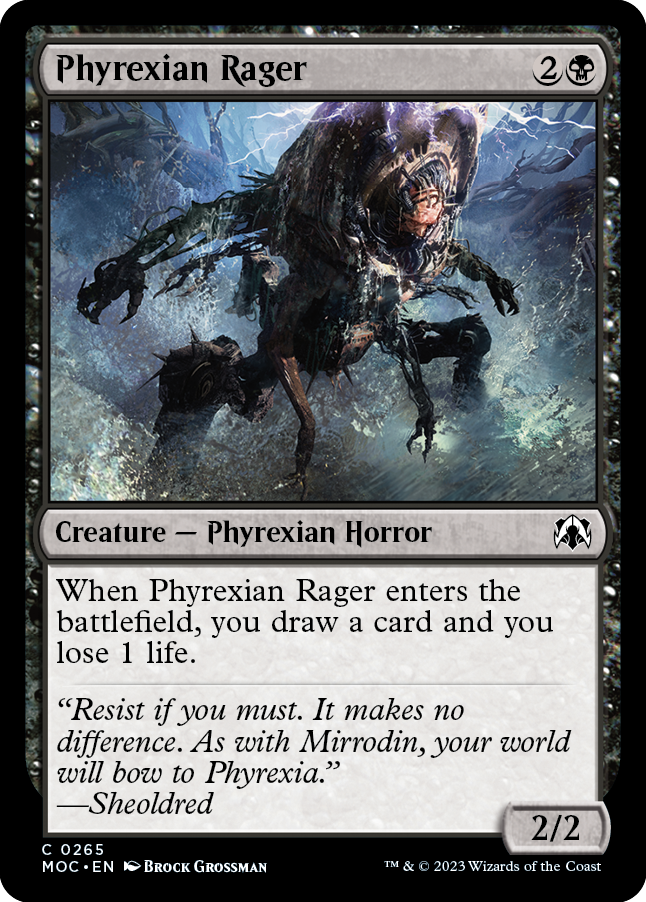 Phyrexian Rager [March of the Machine Commander] | Jomio and Rueliete's Cards and Comics