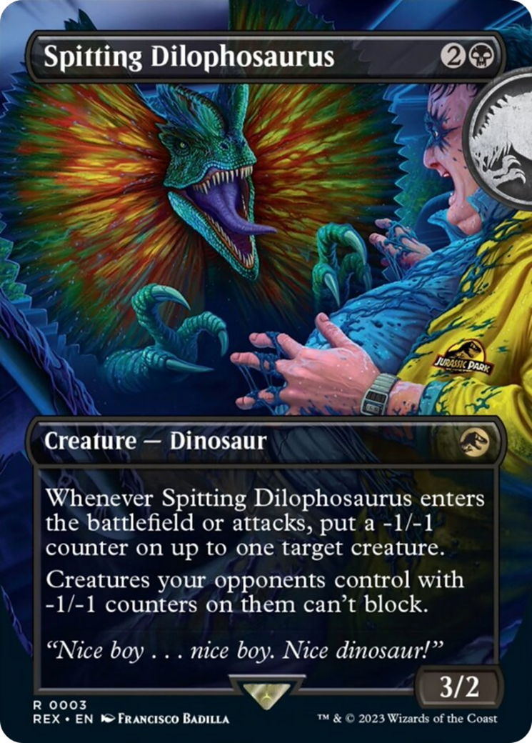 Spitting Dilophosaurus (Borderless) [Jurassic World Collection] | Jomio and Rueliete's Cards and Comics
