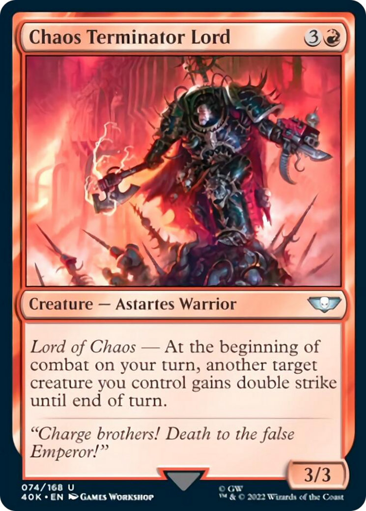 Chaos Terminator Lord (Surge Foil) [Warhammer 40,000] | Jomio and Rueliete's Cards and Comics