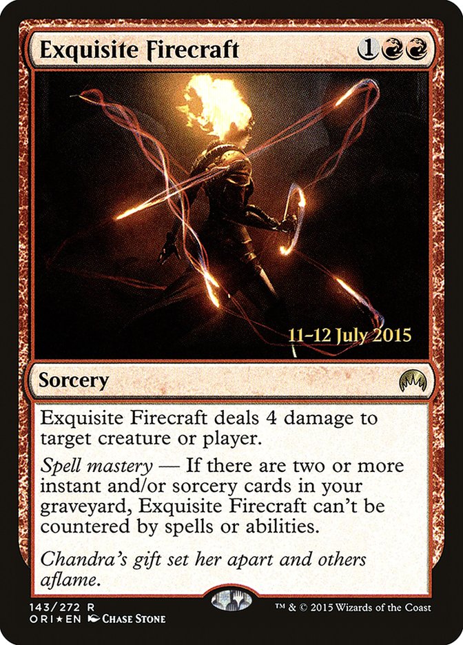Exquisite Firecraft [Magic Origins Prerelease Promos] | Jomio and Rueliete's Cards and Comics