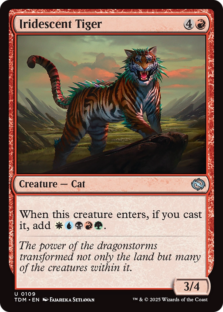 Iridescent Tiger [Tarkir: Dragonstorm] | Jomio and Rueliete's Cards and Comics
