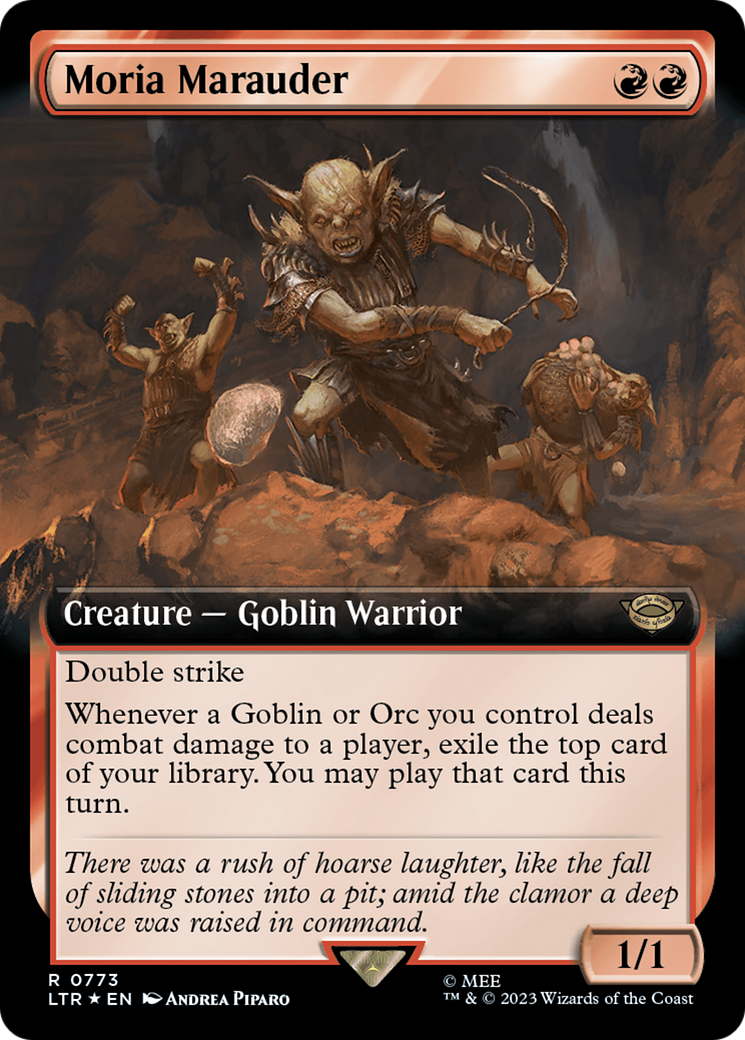 Moria Marauder (Extended Art) (Surge Foil) [The Lord of the Rings: Tales of Middle-Earth] | Jomio and Rueliete's Cards and Comics