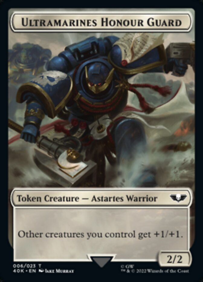 Soldier (003) // Ultramarines Honour Guard Double-Sided Token [Warhammer 40,000 Tokens] | Jomio and Rueliete's Cards and Comics