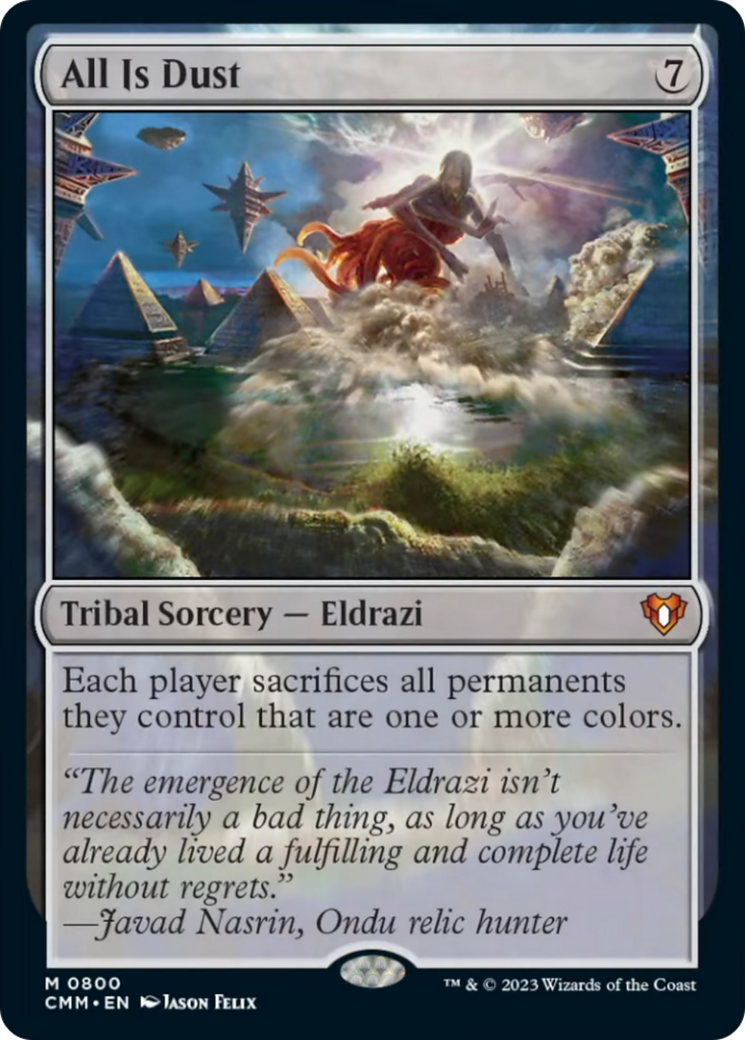 All Is Dust [Commander Masters] | Jomio and Rueliete's Cards and Comics