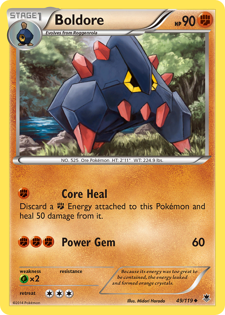 Boldore (49/119) [XY: Phantom Forces] | Jomio and Rueliete's Cards and Comics