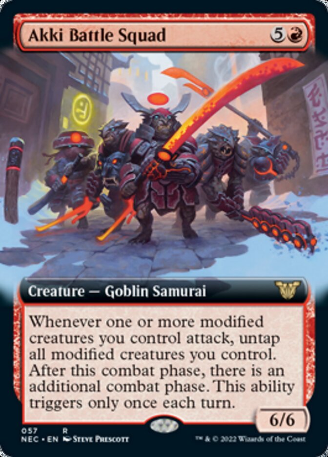Akki Battle Squad (Extended Art) [Kamigawa: Neon Dynasty Commander] | Jomio and Rueliete's Cards and Comics