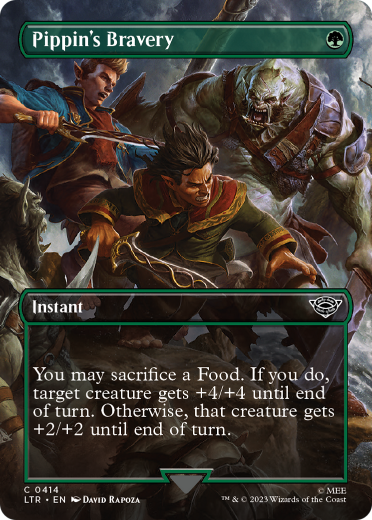 Pippin's Bravery (Borderless Alternate Art) [The Lord of the Rings: Tales of Middle-Earth] | Jomio and Rueliete's Cards and Comics