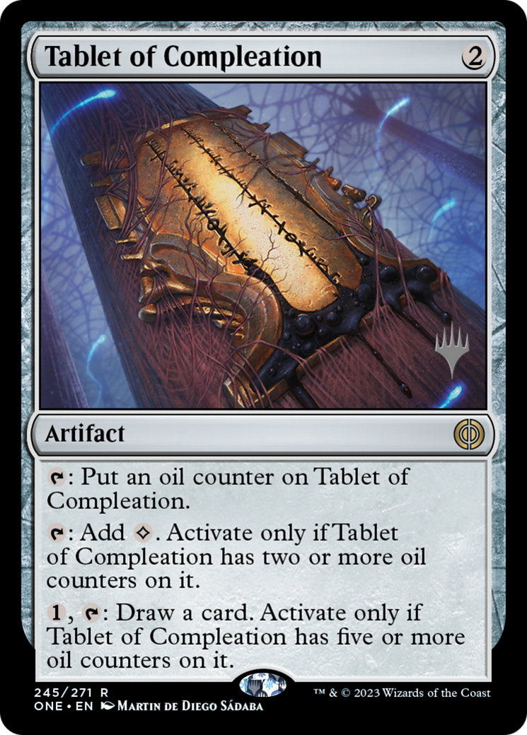 Tablet of Compleation (Promo Pack) [Phyrexia: All Will Be One Promos] | Jomio and Rueliete's Cards and Comics