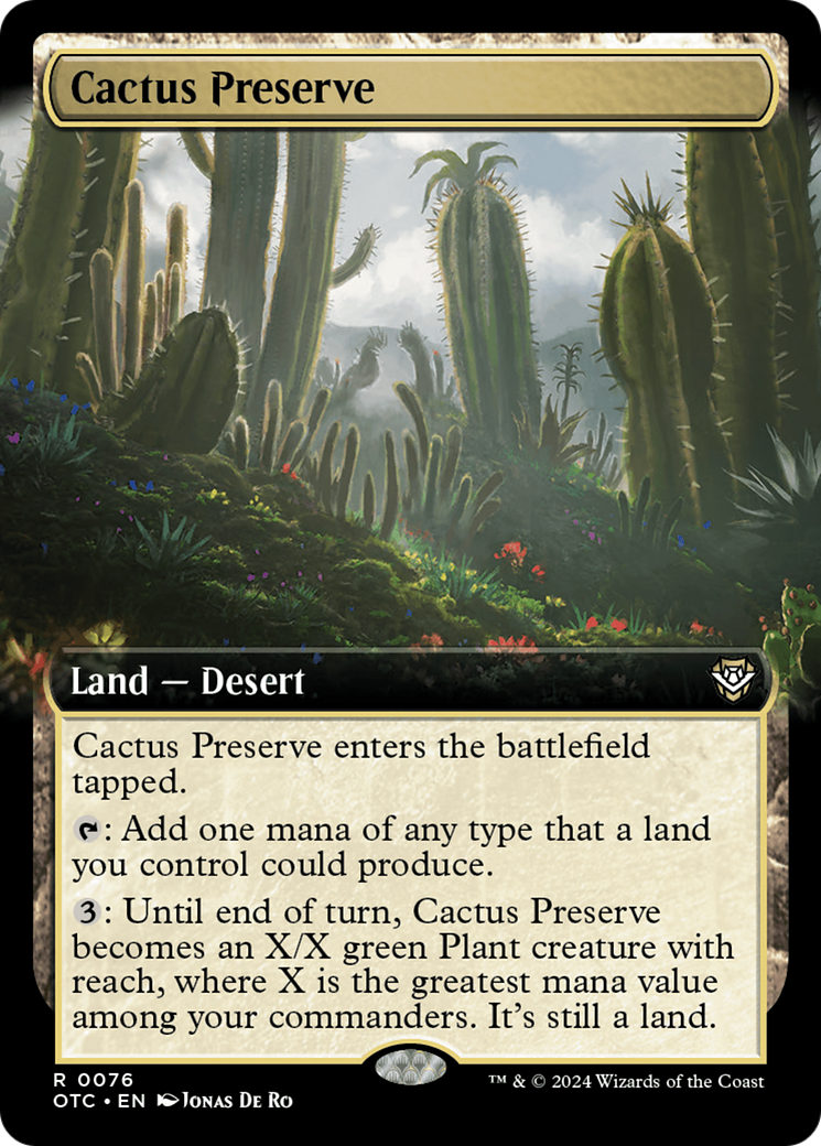 Cactus Preserve (Extended Art) [Outlaws of Thunder Junction Commander] | Jomio and Rueliete's Cards and Comics