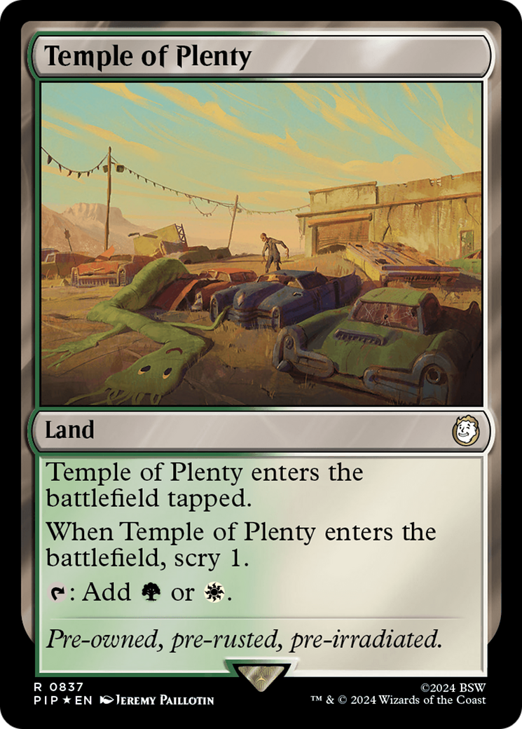Temple of Plenty (Surge Foil) [Fallout] | Jomio and Rueliete's Cards and Comics