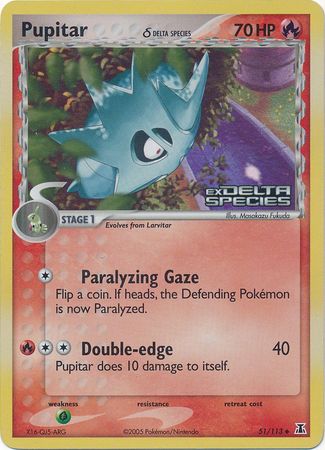 Pupitar (51/113) (Delta Species) (Stamped) [EX: Delta Species] | Jomio and Rueliete's Cards and Comics