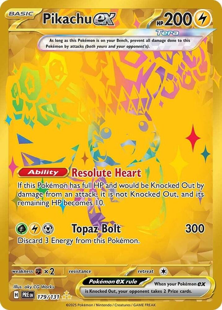 Pikachu ex (179/131) [Scarlet & Violet: Prismatic Evolutions] | Jomio and Rueliete's Cards and Comics