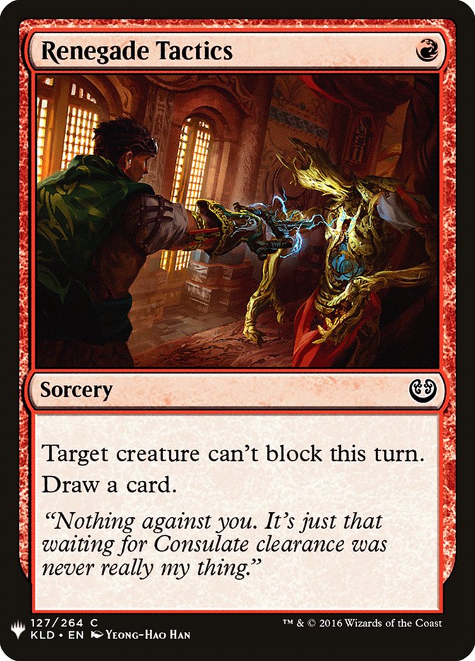 Renegade Tactics [Mystery Booster] | Jomio and Rueliete's Cards and Comics
